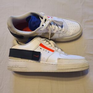 NIKE AF1- AIR FORCE 1 N.354 TYPE SUMMIT WHITE-RED ORBIT-WHITE SZ 10.5